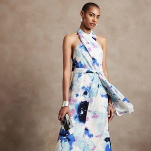 NWT Banana Republic floral halter maxi dress (Small)